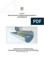 CE 374 Water Resources Engineering Sessional - I (Lab Manual)