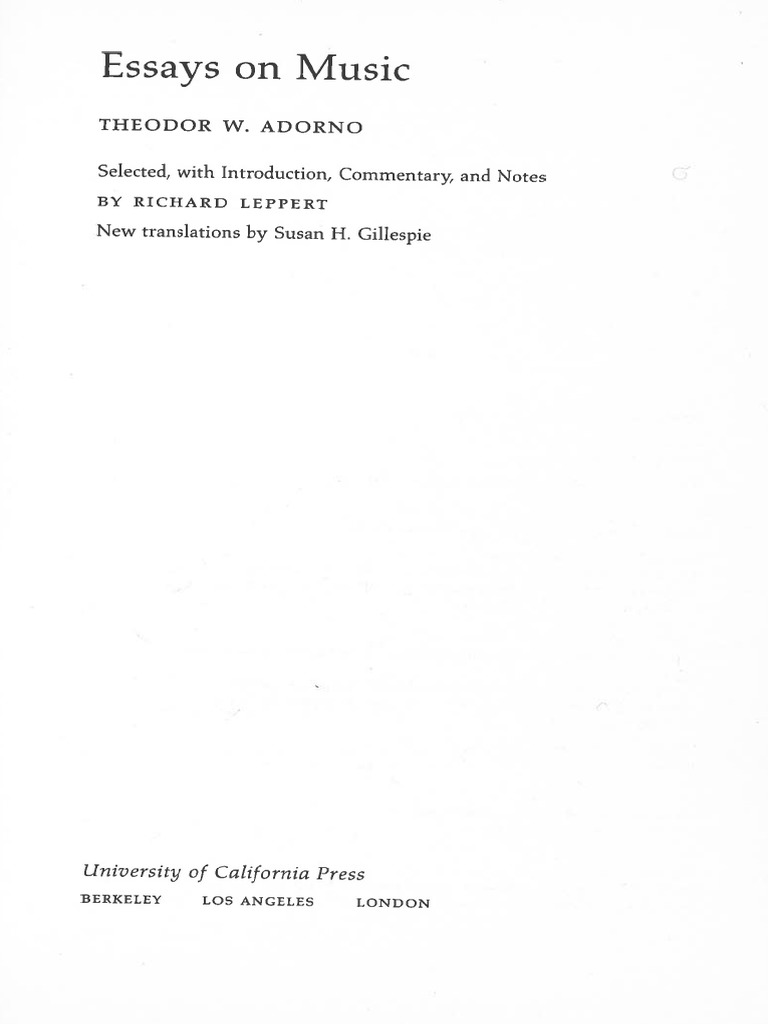 AdornoOn Jazz PDF PDF Jazz Refrain