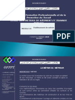 Etablissement de Métré Module 8 TSGO