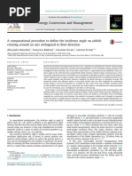 A Computational Procedure To Define The Incidence Angle On Airfoils Rotating Around An Axis Orthogonal To Flow Direction