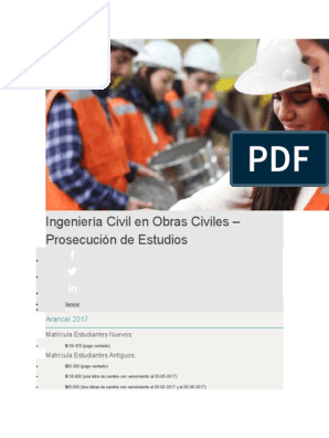 Ingenieria Civil En Obras Civiles Utem Ingeniero Civil Ingenieria