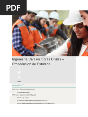 Ingenieria Civil En Obras Civiles Utem Ingeniero Civil Ingenieria