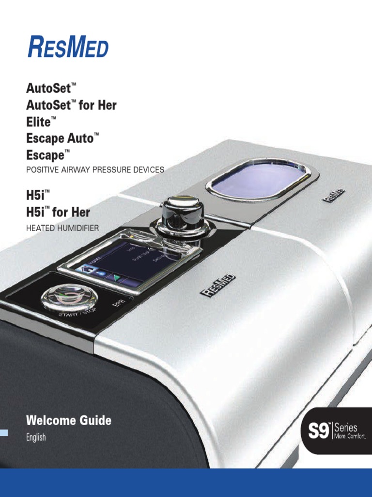 Resmed Auto Set User General Manual Menu Dishwasher