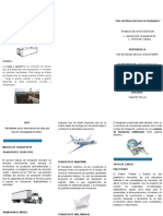 Triptico de Tipo de Carga y Medios de Transporte