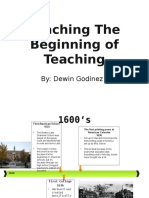 Teaching The Beginning of Teaching