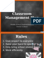 Classroom Management Plan Edu 299
