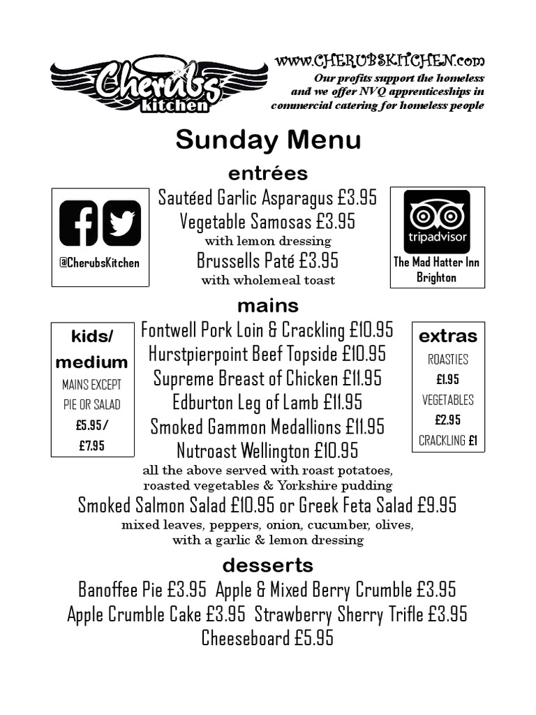 Sunday Menu: Entrées | PDF