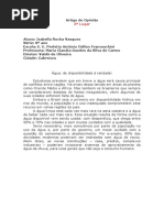 3º Artigo de Opiniao - 8º Ano - Isabella Rocha Vasques