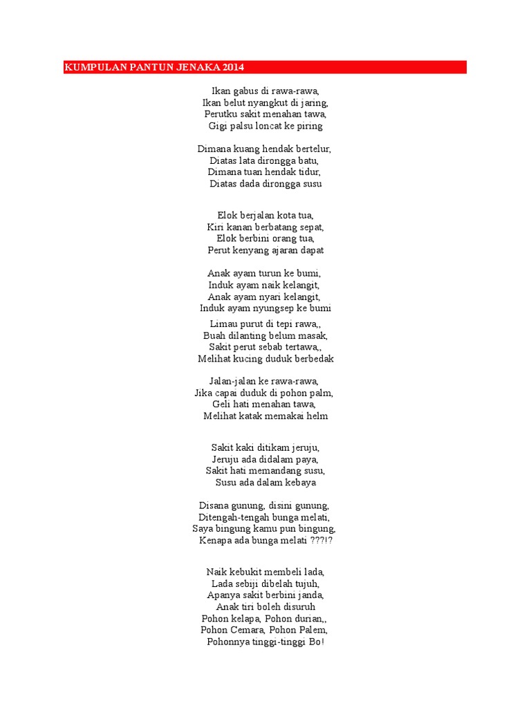 Pantun Jenaka  PDF
