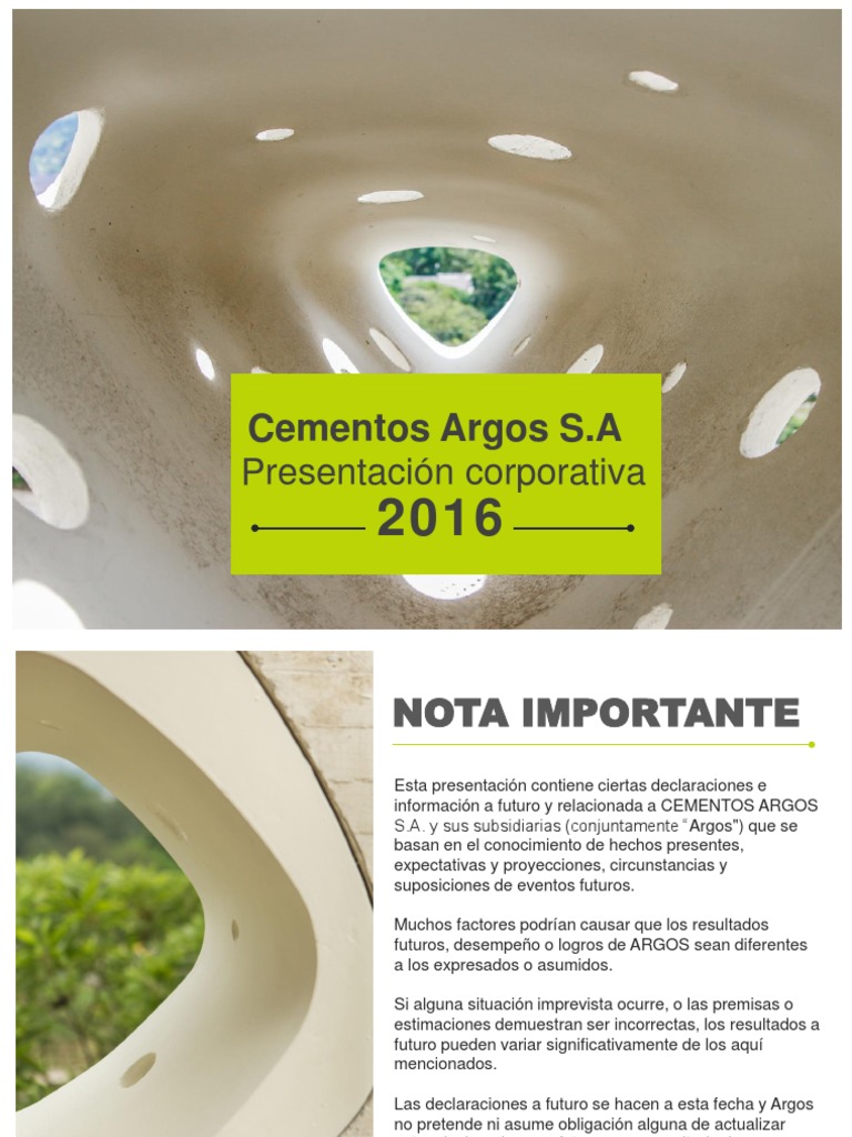 Presentación Corporativa Cementos Argos_ Mayo 2016 Colombia Logística