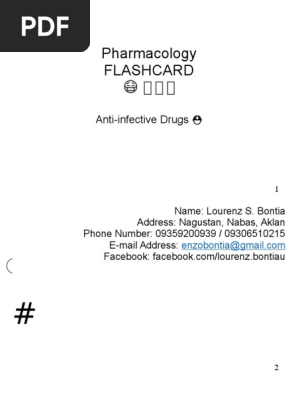 ATI Flash Cards 02, Antiinfectives