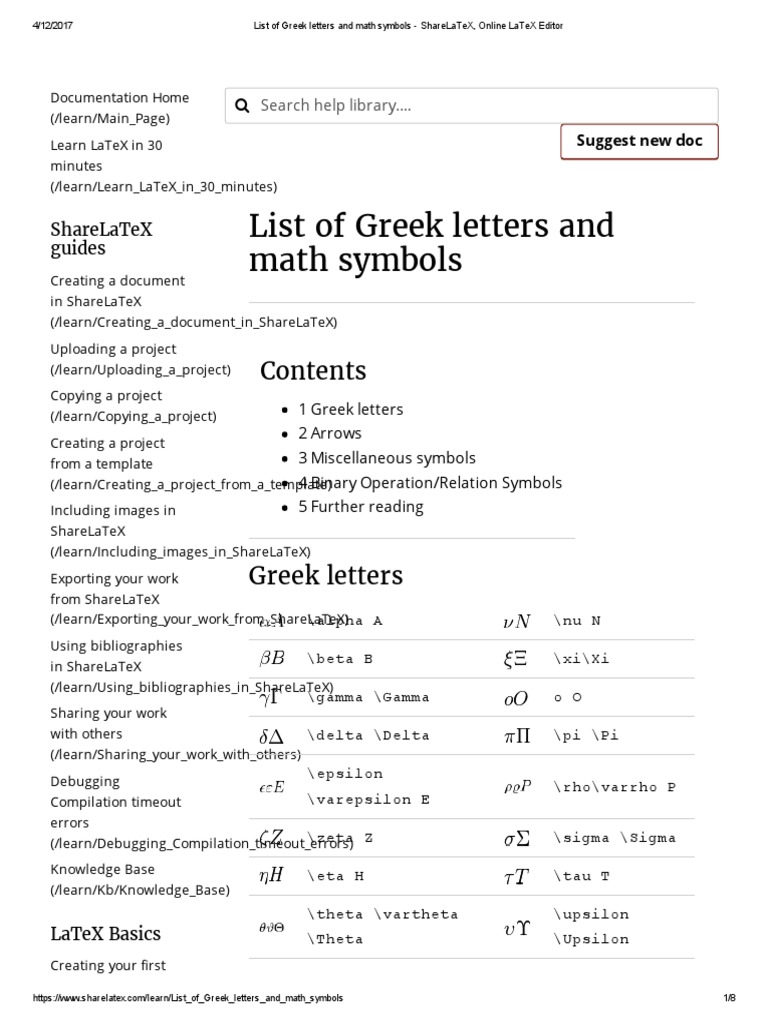 Greek Symbol Latex: Greek Symbols – WRRVM