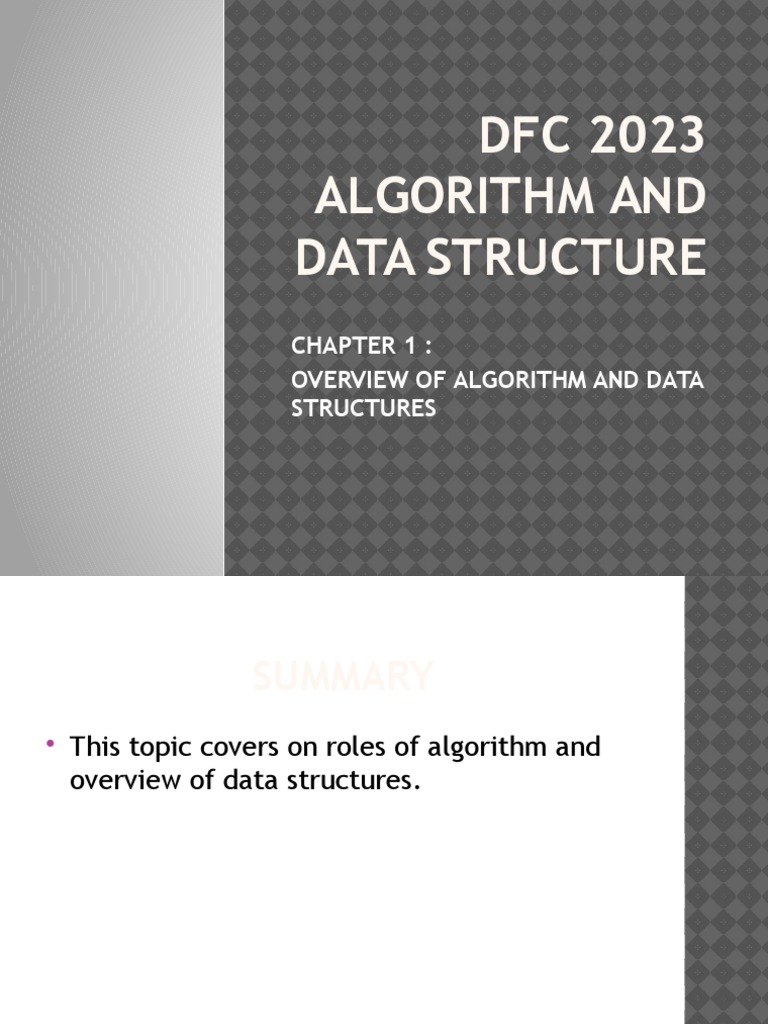 Chapter 1 - Overview of Algorithm and Data Structures | PDF | Data Type ...