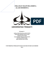 Teori Etika Dan Manusia Serta Alam Semesta: Universitas Trisakti Fakultas Ekonomi Dan Bisnis 2015