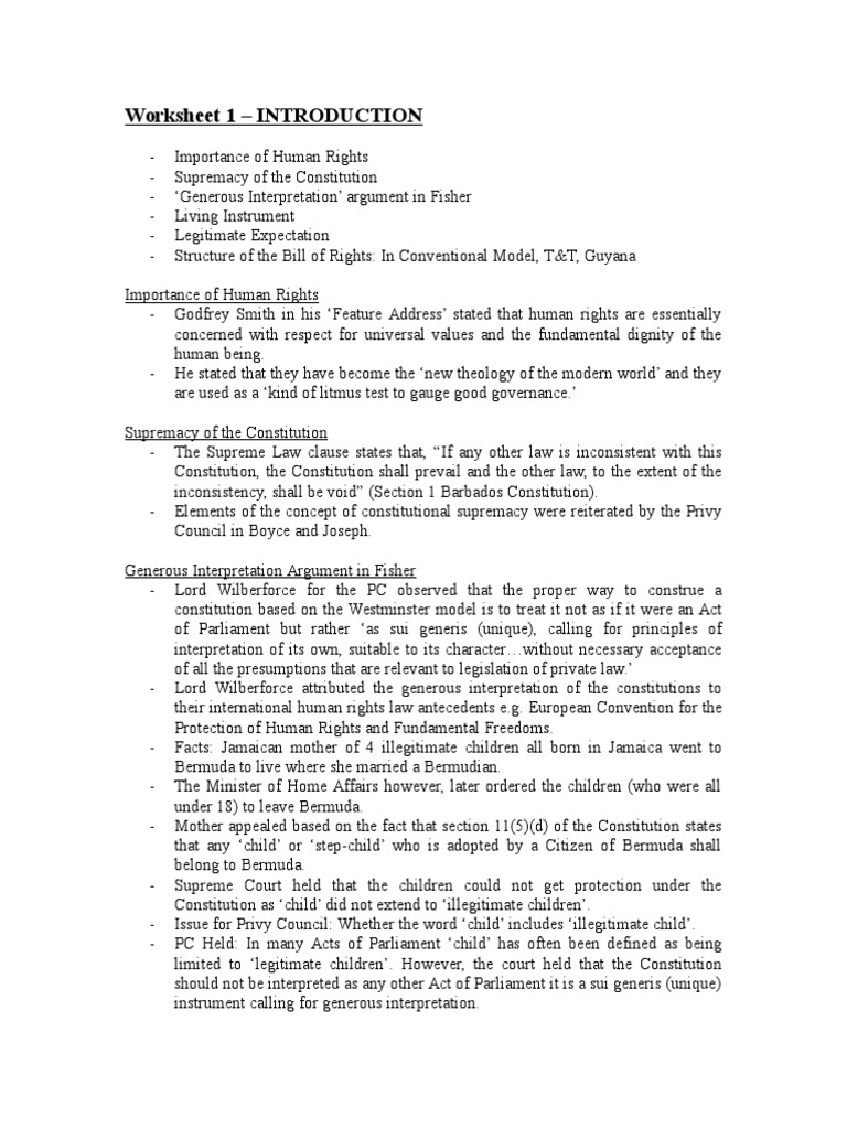 Human Rights and Constitutional Supremacy | PDF | Burden Of Proof (Law ...