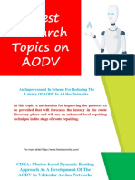 Latest Research Topics on AODV