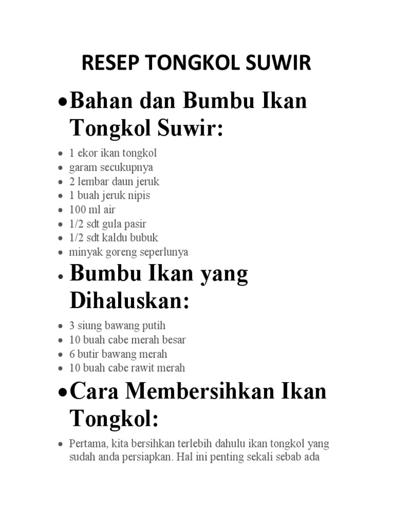 Masak Ikan Tongkol Suwir