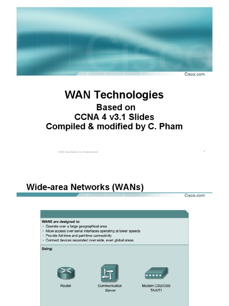 Intro WAN 1 PDF | PDF | Digital Subscriber Line | Computer Network