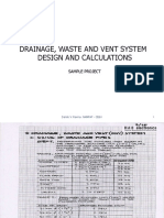 Drainage, Waste and Vent System Design and Calculations: Sample Project