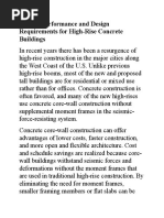 Seismic Performance and Design Requirements For High1