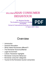 Romanian Consumer Behaviour