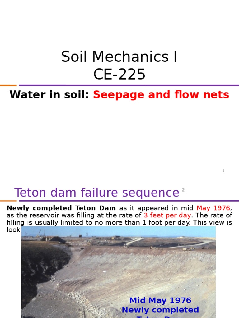 Seepage And Flow Nets Pdf Dam Soil Mechanics