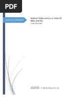 Law of Evidence Case Analysis