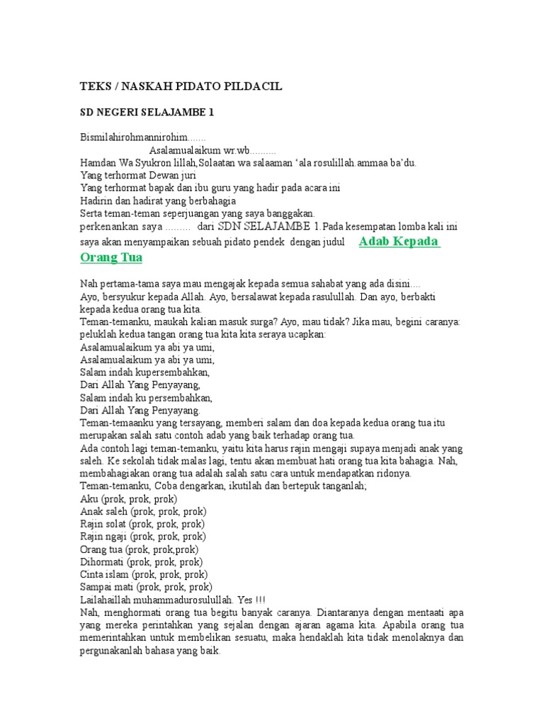 Teks Pidato Tentang Adab Kepada Guru Kumpulan Referensi Teks Pidato