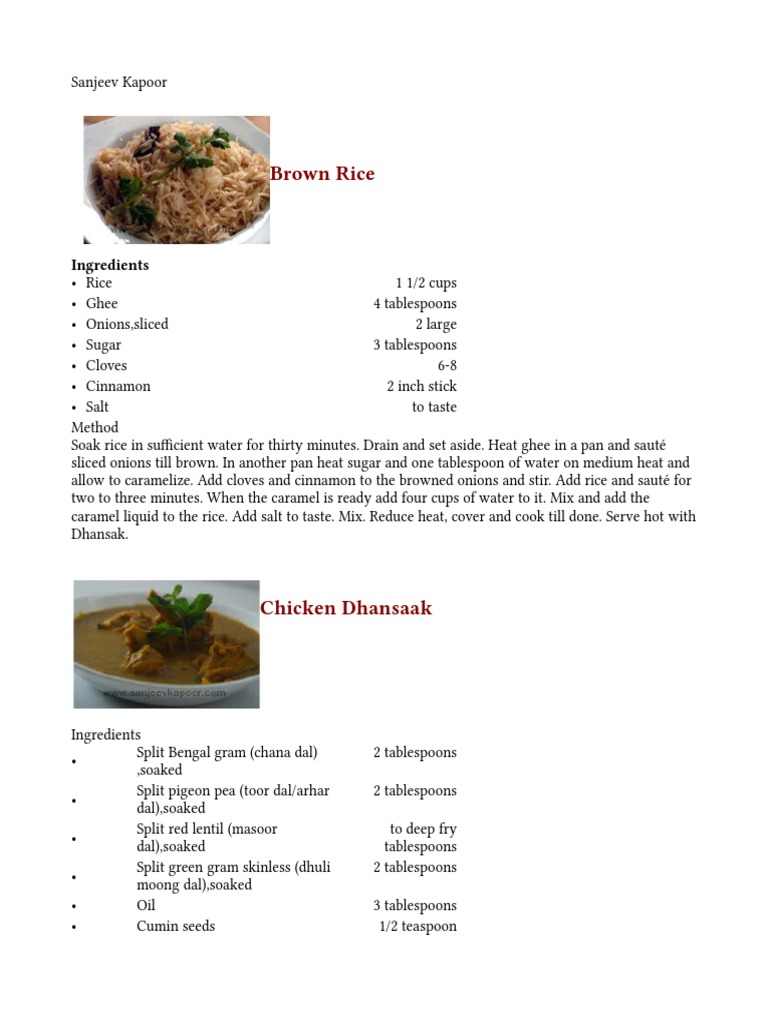 Sanjeev Kapoor | PDF | Curry | Vegan Cuisine