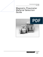 Magnetic Flowmeter Material Selection Guide: Technical Data Sheet TDS 3033 June 1993