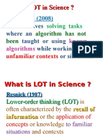 Teaching of Higher Order Thinking Skills (HOTS) in Physics