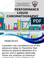 High Performance Liquid Chromatography: University of Santo Tomas Faculty of Pharmacy Department of Biochemistry