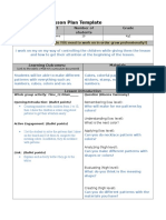 Lesson Plan Template: Date Subject Number of Students Grade