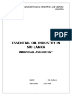 Essential Oil Industry in Sri Lanka: Individual Assignment