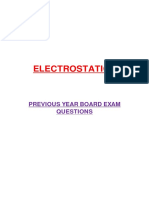 Electrostatics: Previous Year Board Exam Questions