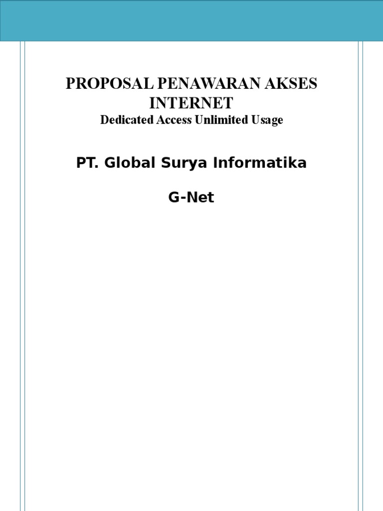 Penawaran Akses Internet G-Net | PDF