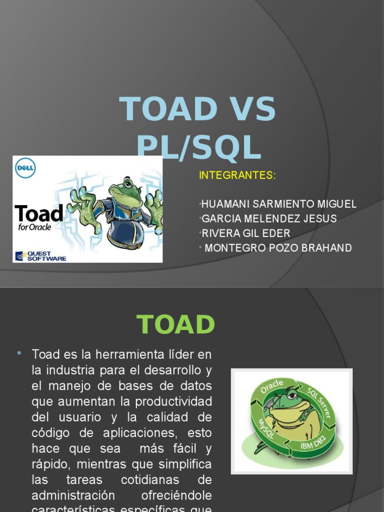 Toad Vs PLSQL | PDF | Oracle Corporation | Mi sql