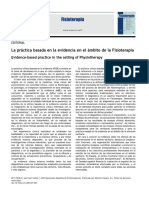 La Practica Basada en La Evidencia en El Ambito de La Fisioterapia PDF