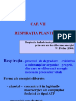 Cap. Vii Respiraţia Plantelor