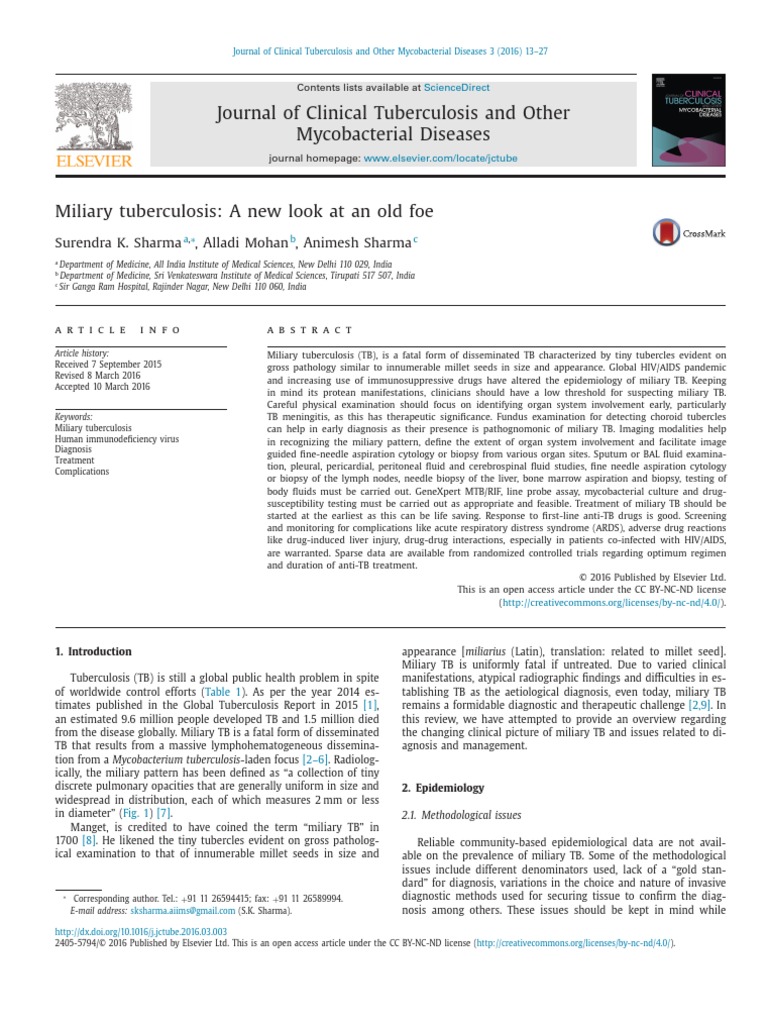 Tb Milier Print Tuberculosis Positron Emission Tomography