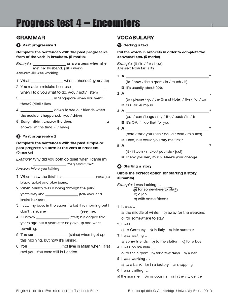 Progress Test 4 PDF | PDF