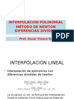 Interpolacion Newton Dif Divididas 2016