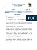 Practica Bioquimica Fermentacion Lactica del yogurt