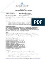 Math 10 4 Matching Representation Lesson Plan - Part 1