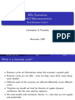 MSC Economics Ec413 Macroeconomics: Real Business Cycles I