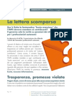 Comunicato Stampa ACTA sul caso Busta Arancione