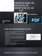 Componentes para Un Proyecto de Implementcion de Un