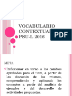Vocabulario Contextual en Psu-l 2016