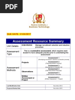 BSBHRM506 Student Assessment Khita