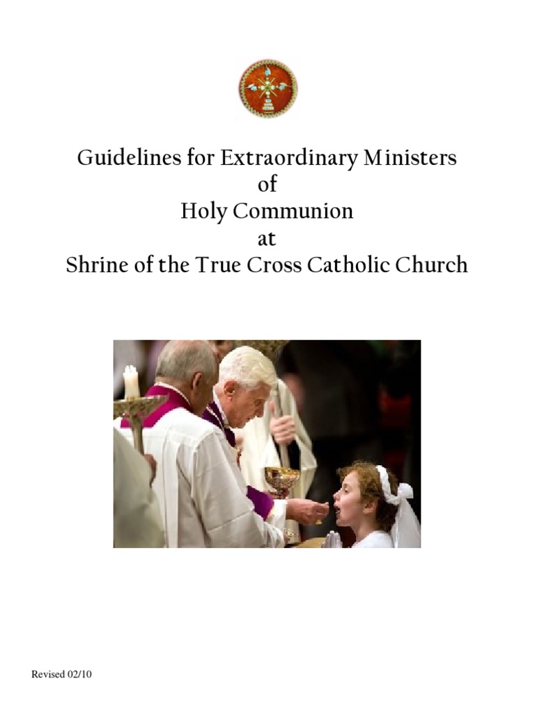 Extraordinary Ministers of Holy Communion PDF Eucharist Mass (Liturgy)